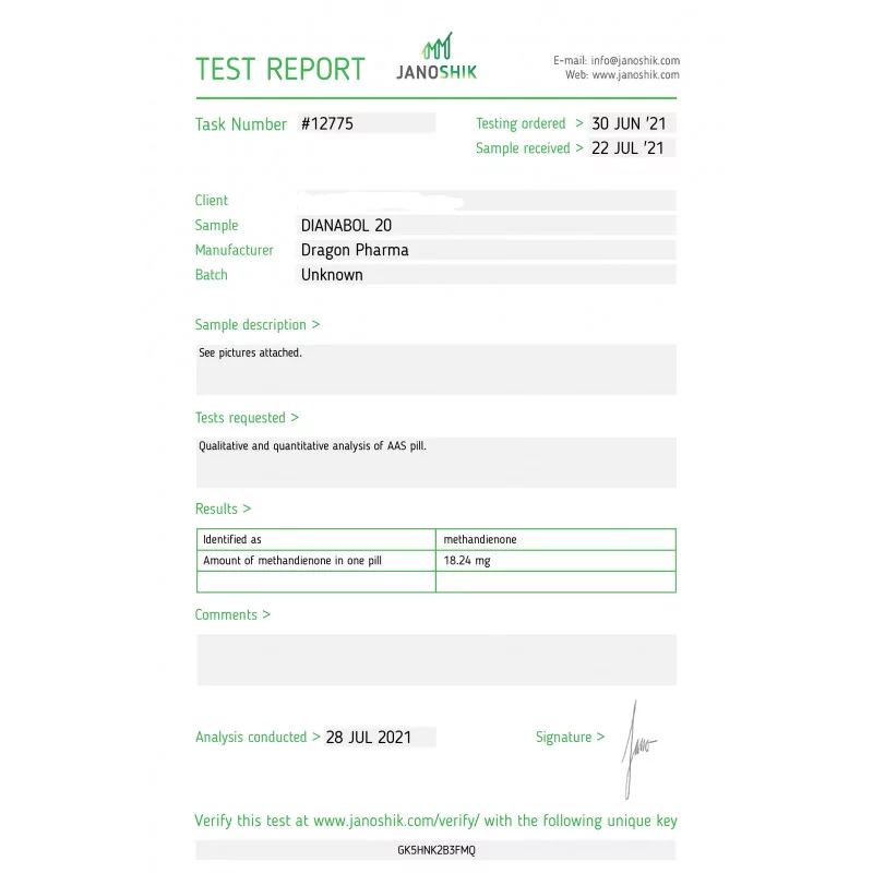 Dianabol 20 mg Lab Report – 2021-07-28
