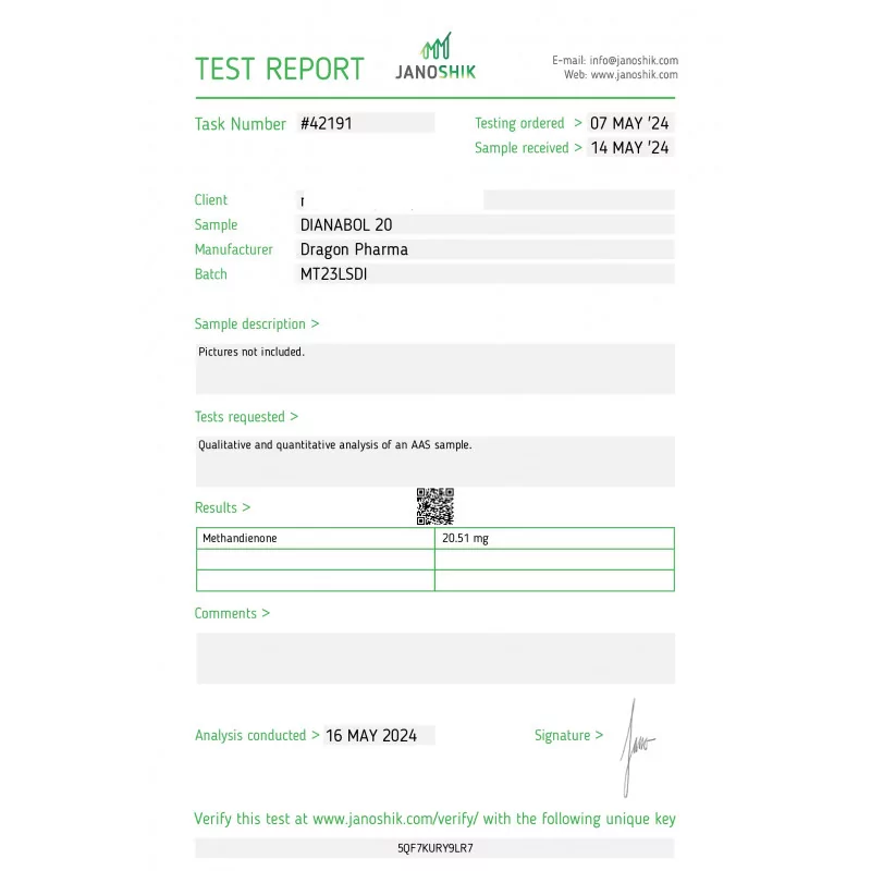 Dragon Pharma Dianabol 20 mg Verified – 2024-05-16