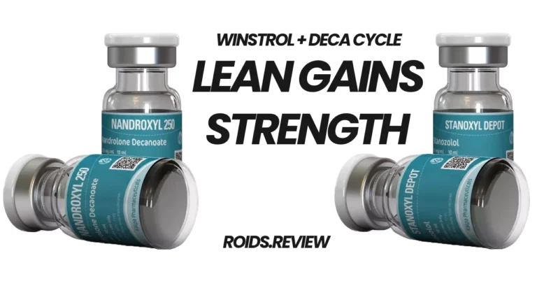 Winstrol and Nandrolone Decanoate cycle layout with vials