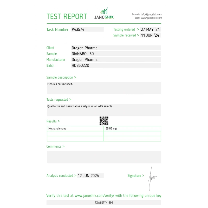 Dianabol 50 mg Lab Test Report – 2024-06-12